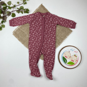 سرهمی نوزادی آستین بلند برند لوپیلو طرح ستاره ای جورابی جلو دکمه کالباسی رنگ - 4 تا 6 ماه