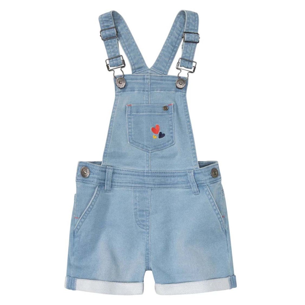 بیلر جین دخترانه برند لوپیلو طرح قلب بندکی آبی کمرنگ