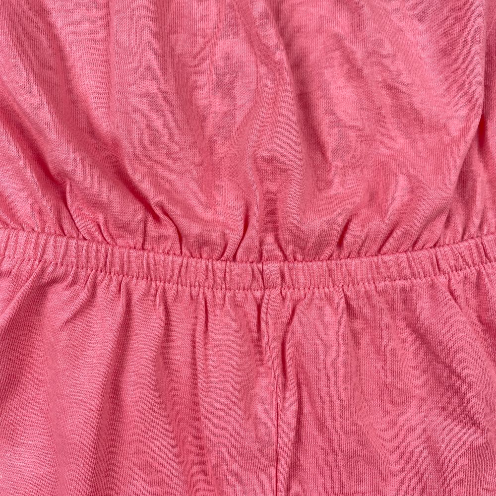 رامپر نوزادی اسپرت آستین حلقه ای برند لوپیلو طرح یقه گرد استین پرپری صورتی رنگ