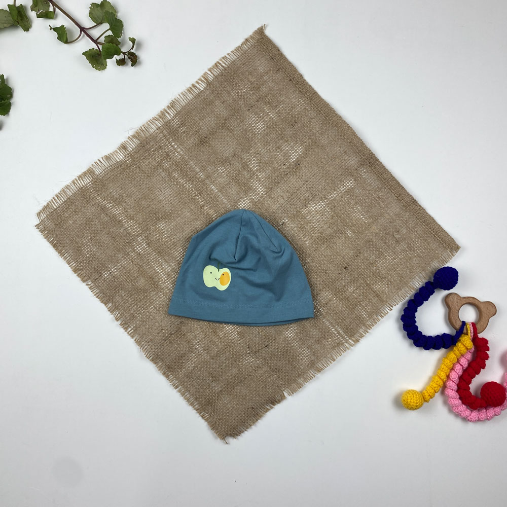 کلاه نوزادی نوزادی طرح سیب ساده سبز کله غازی رنگ - 0 تا 1 ماه