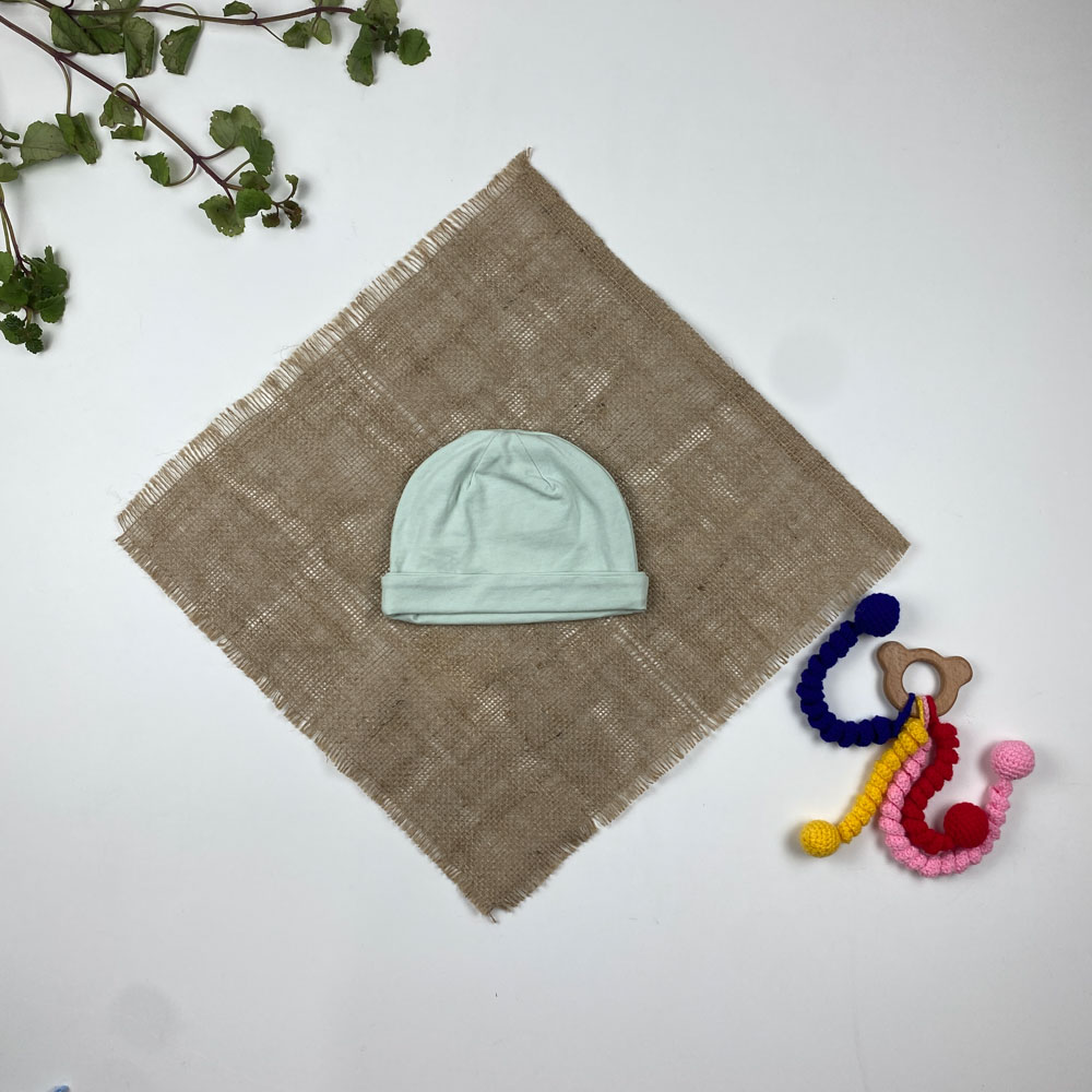 کلاه نوزادی نوزادی برند لوپیلو طرح ساده سبز صابونی رنگ - 6 تا 12 ماه