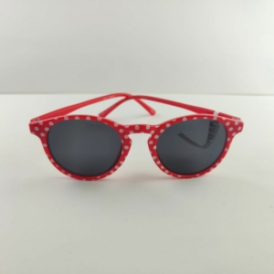 عینک طرح توپ توپی قرمز رنگ