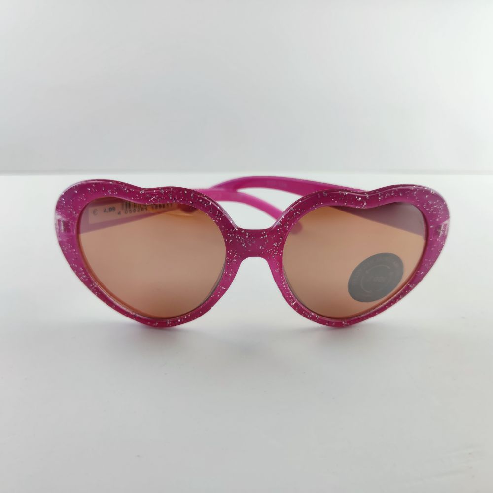 عینک طرح قلبی اکلیلی صورتی رنگ
