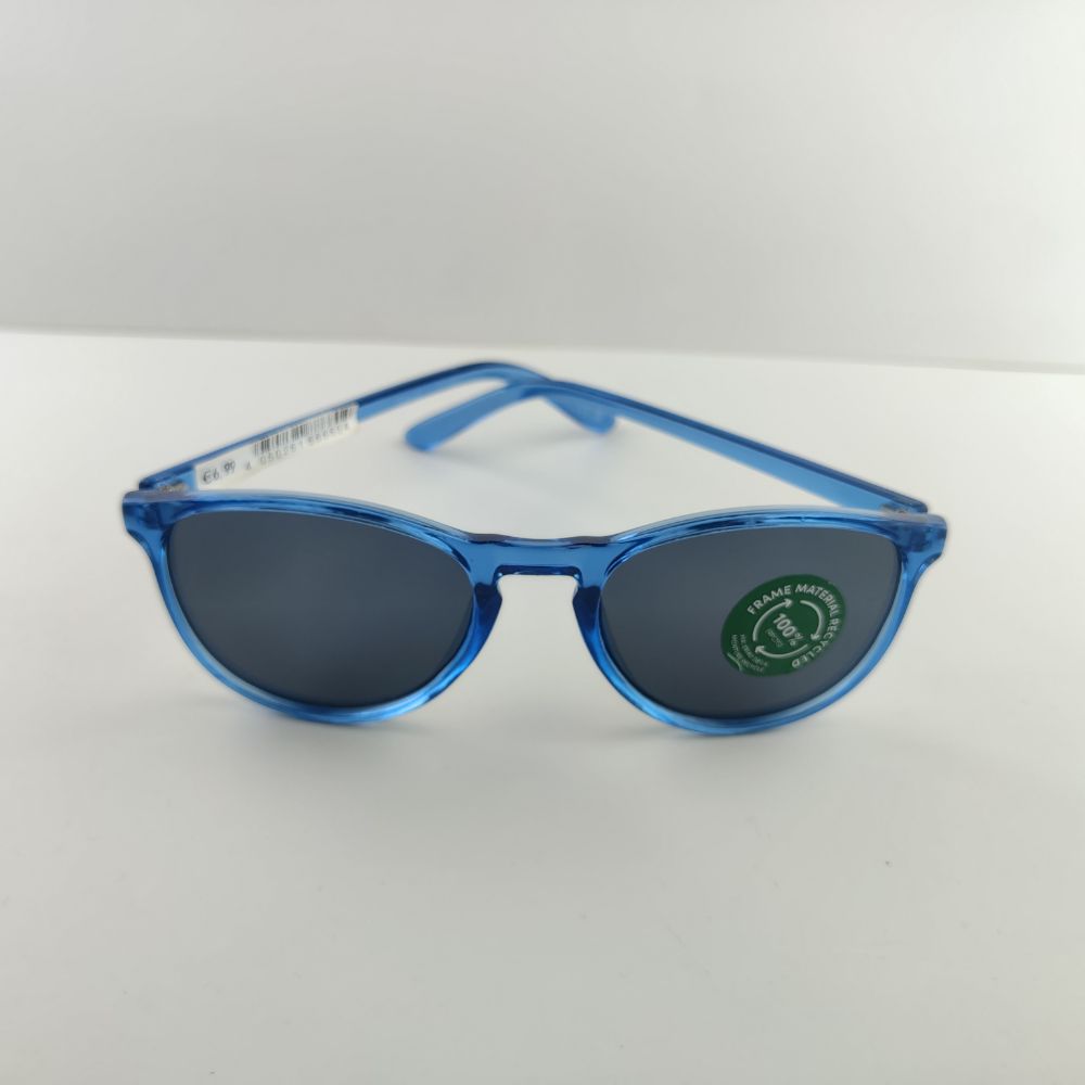 عینک طرح شفاف آبی رنگ