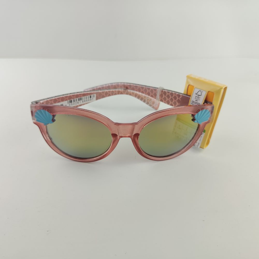 عینک طرح صدف گلبهی رنگ