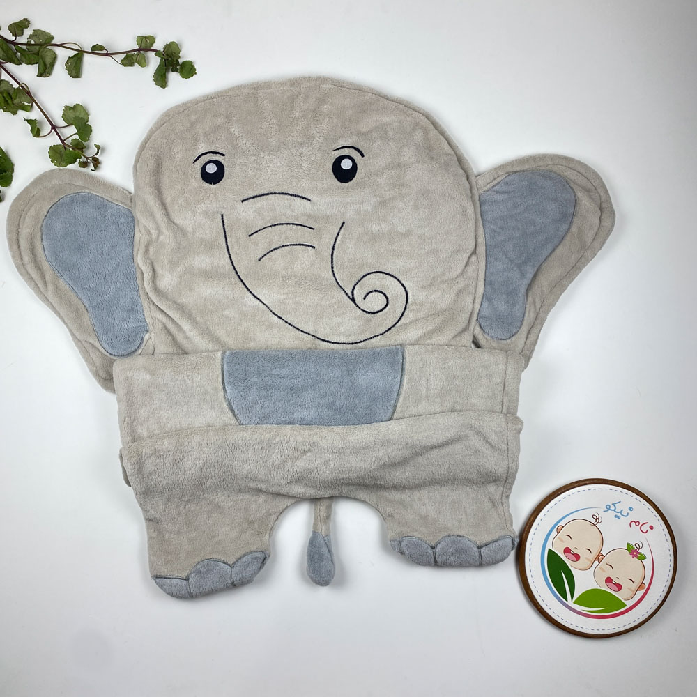 کیسه خواب طرح فیل طوسی روشن رنگ - 2 تا 4 سال