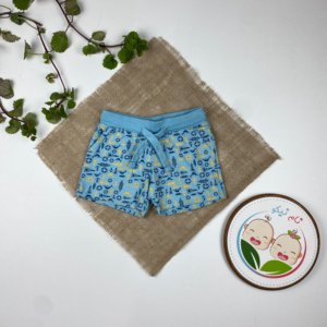 شلوارک نوزادی پسرانه برند لوپیلو طرح لنگر دریا جیب دار بندک آبی آبی آسمانی رنگ - 12 تا 24 ماه