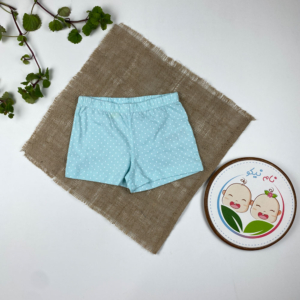 شلوارک نوزادی دخترانه طرح توپ توپی آبی آسمانی رنگ - 12 تا 24 ماه