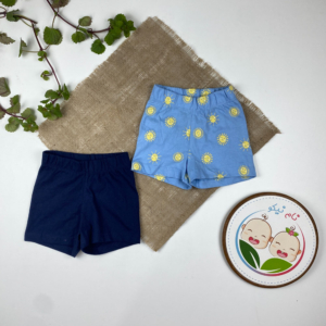 ست دوعددی شلوارک نوزادی برند لوپیلو طرح خورشید آبی رنگ - 2 تا 6 ماه