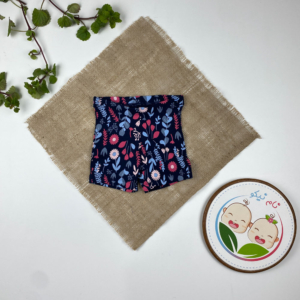 شلوارک نوزادی دخترانه برند لوپیلو طرح گل گلی سرمه ای رنگ