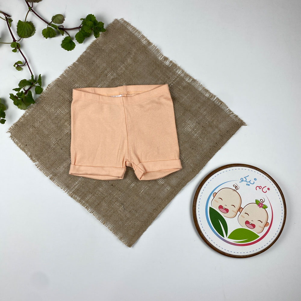 شلوارک نوزادی دخترانه برند لوپیلو طرح ساده لبه تا شده گلبهی رنگ - 12 تا 24 ماه