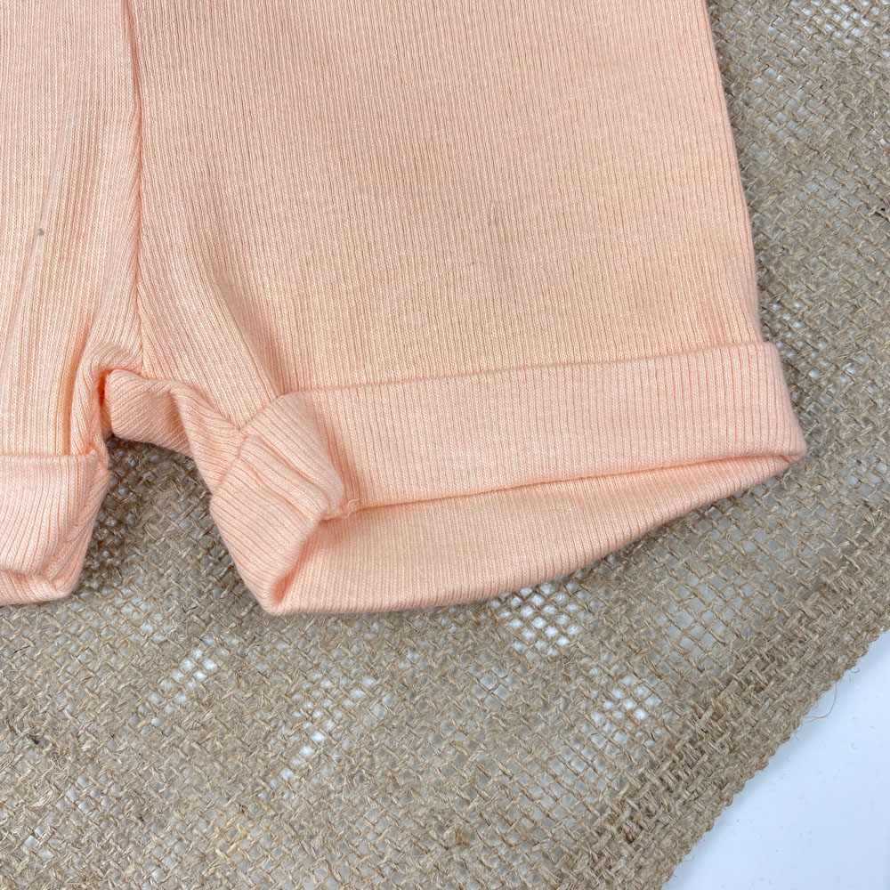 شلوارک نوزادی دخترانه برند لوپیلو طرح ساده لبه تا شده گلبهی رنگ - 12 تا 24 ماه