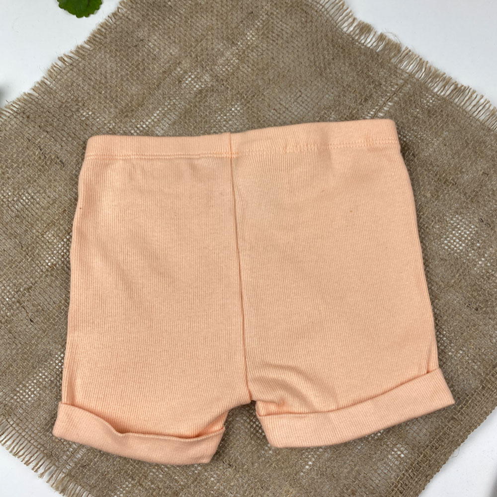 شلوارک نوزادی دخترانه برند لوپیلو طرح ساده لبه تا شده گلبهی رنگ - 12 تا 24 ماه