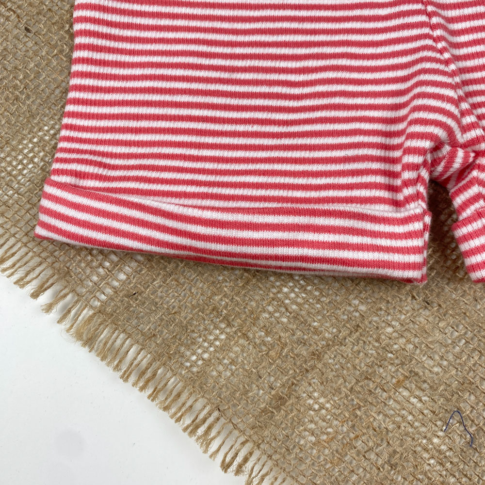 شلوارک نوزادی برند لوپیلو طرح راه راه لبه تا شده قرمز رنگ - 12 تا 24 ماه