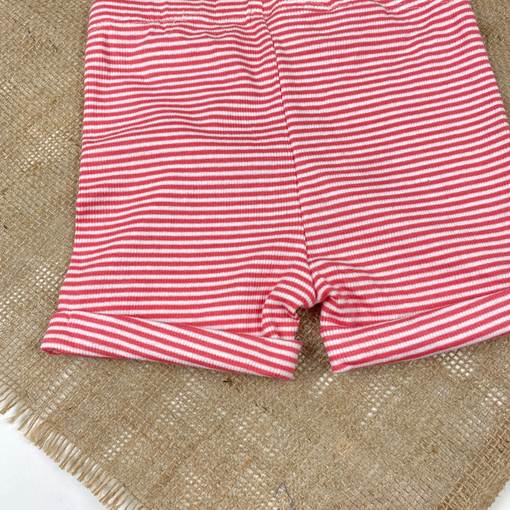 شلوارک نوزادی برند لوپیلو طرح راه راه لبه تا شده قرمز رنگ - 12 تا 24 ماه