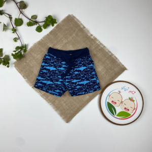 شلوارک نوزادی برند لوپیلو طرح ماهی ها جیب دار بندک سرمه ای سرمه ای رنگ