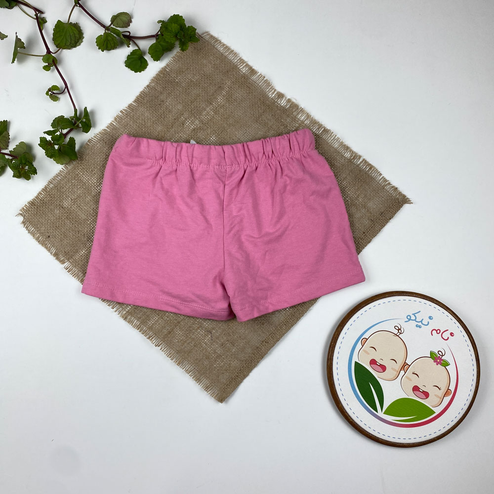 شلوارک دخترانه برند Pepperts طرح ساده بندک سفید صورتی رنگ - 6 تا 8 سال