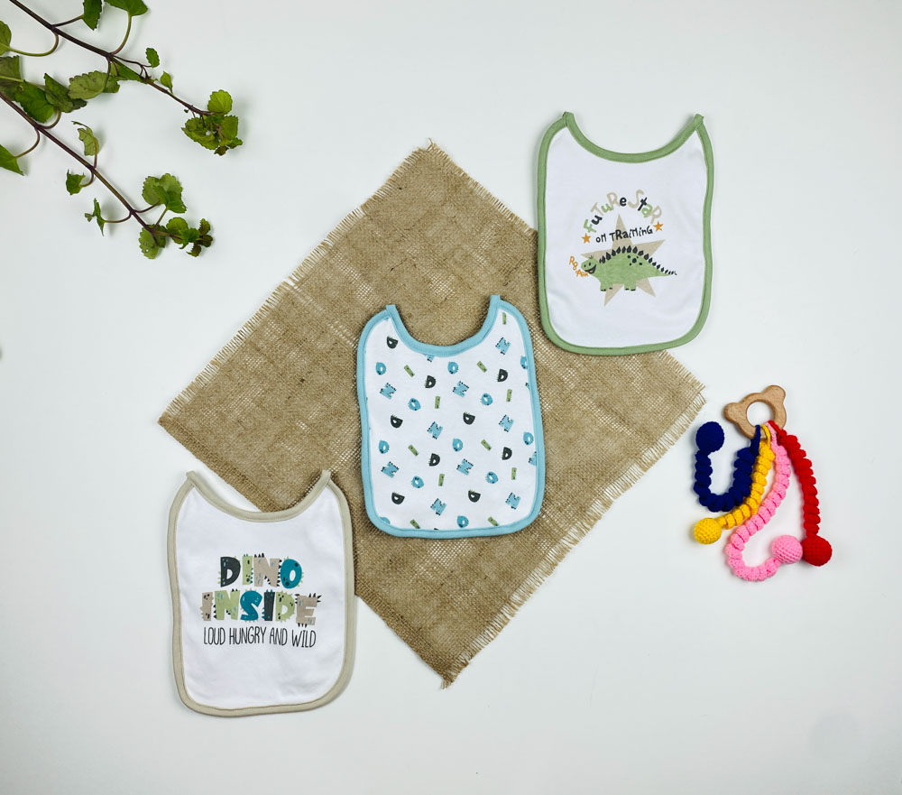 پک سه عددی پیشبند طرح دایناسور  - فری سایز