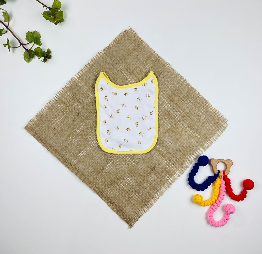 پیشبند طرح زنبور زرد رنگ  - فری سایز