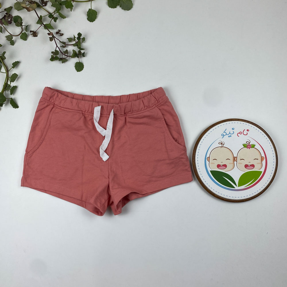 شلوارک دخترانه برند pepperts طرح جیب دار بندک دار کالباسی رنگ - 10 تا 12 سال