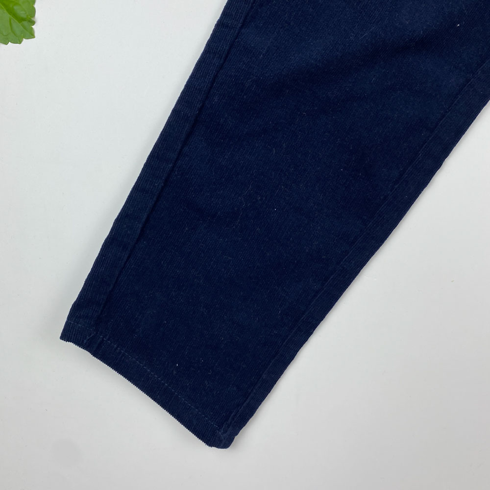 شلوار دخترانه راسته برند L and D طرح جیب دار کمر دکمه ای سرمه ای رنگ