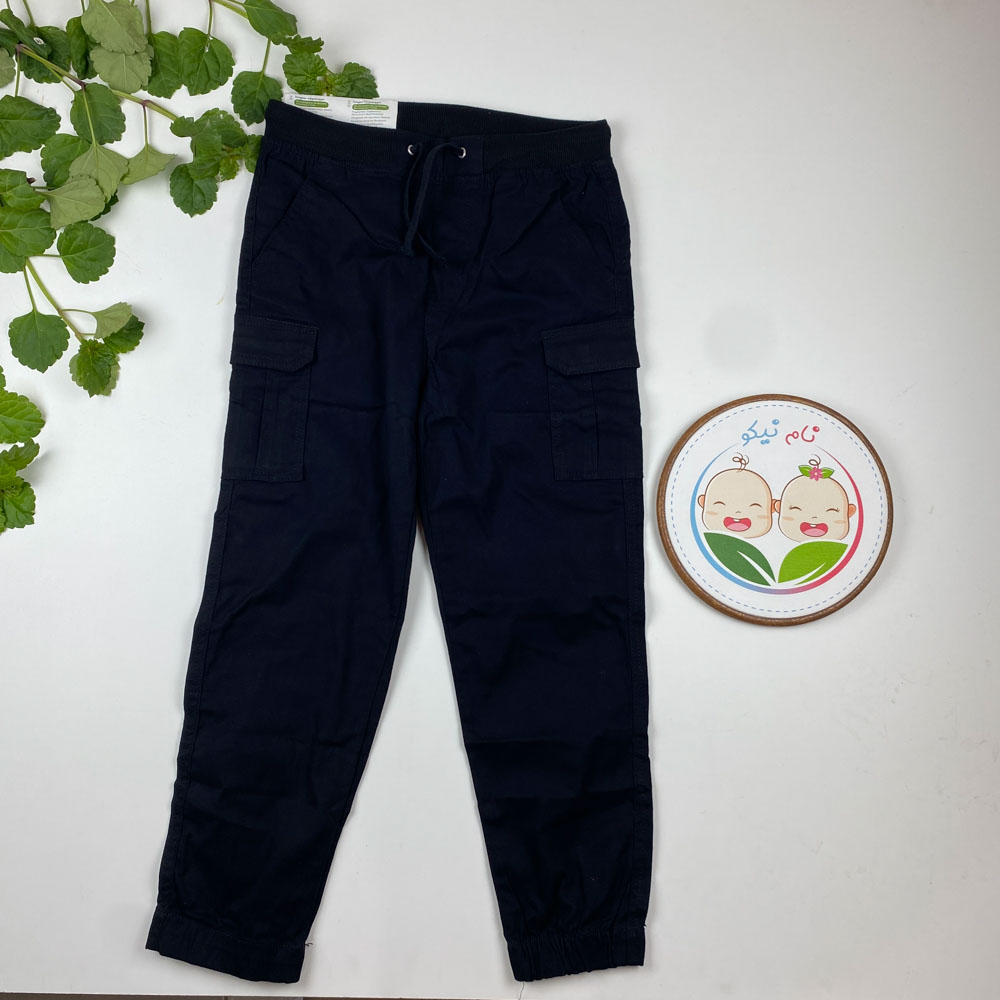 شلوار مچ دار برند pepperts طرح بندکی کمرکش مشکی رنگ  - 8 تا 10 سال