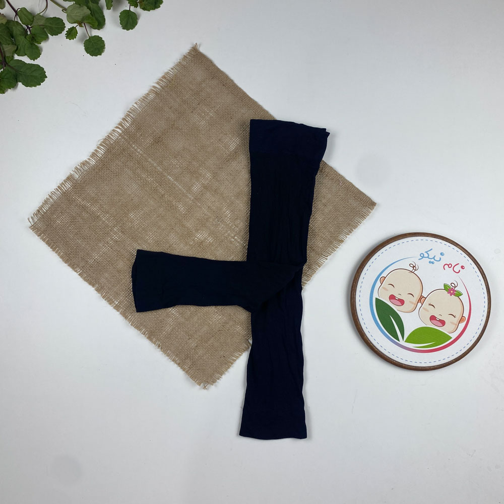 جوراب شلواری دخترانه طرح ساده بدون جوراب مشکی رنگ  - 6 تا 8 سال
