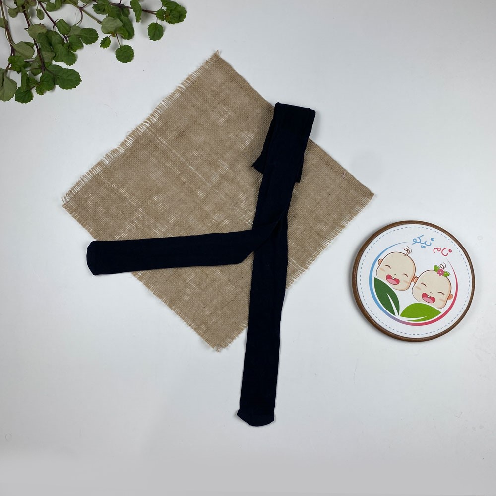 جوراب شلواری نوزادی دخترانه طرح پروانه ای جورآبی مشکی رنگ  - 12 تا 24 ماه