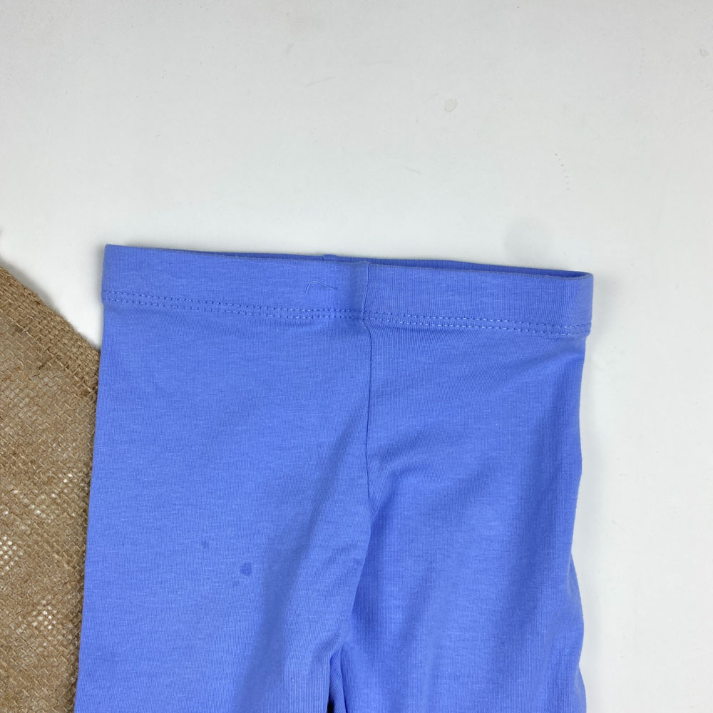 پک 2 عددی شلوار نوزادی دخترانه ساده برند L and D طرح دایره ای کمرکش آبی رنگ