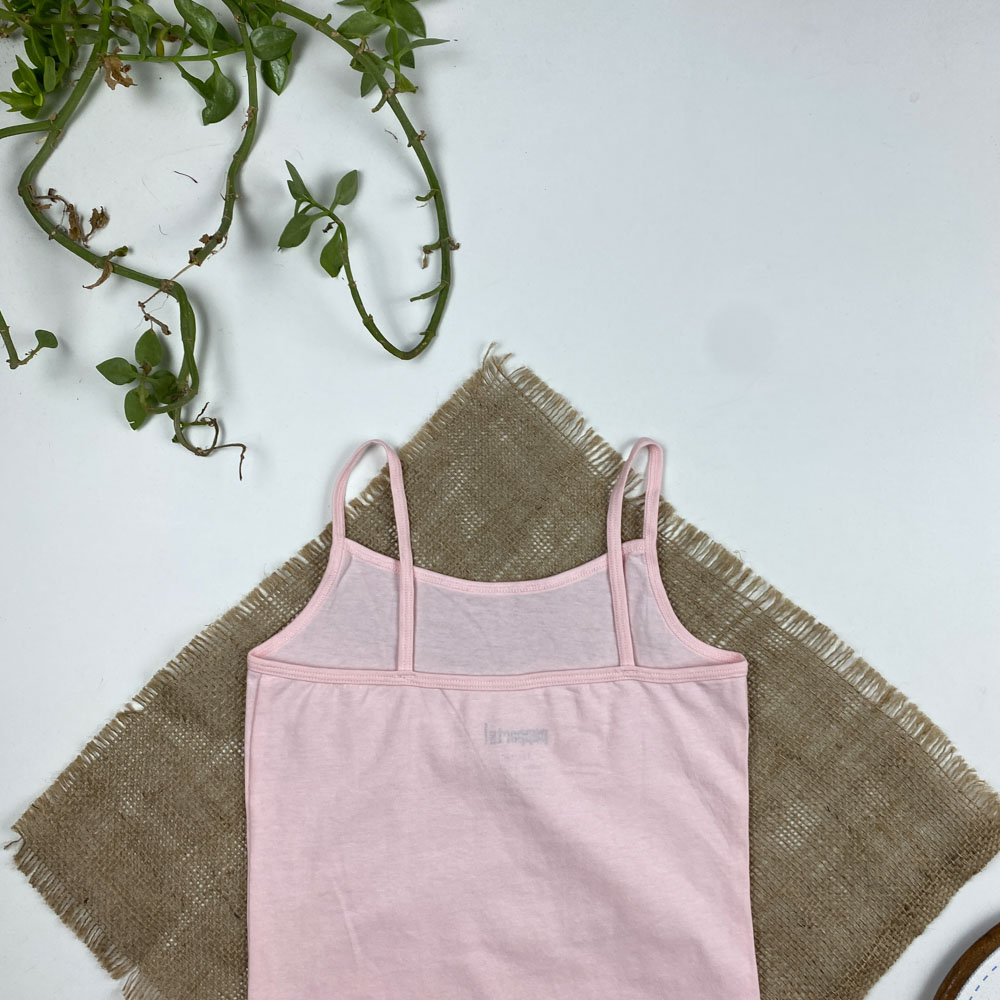 تاپ نخ پنبه دخترانه برند Pepperts طرح ساده صورتی کمرنگ