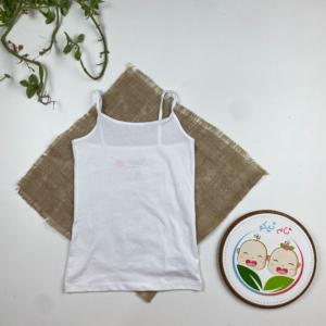 تاپ نخ پنبه برند Pepperts طرح ساده سفید رنگ