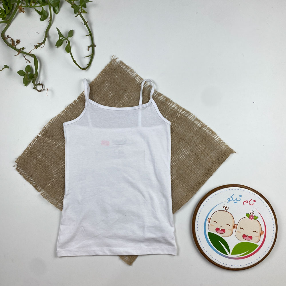 تاپ نخ پنبه برند Pepperts طرح ساده سفید رنگ