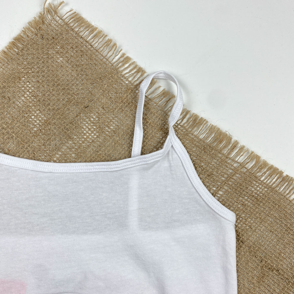 تاپ نخ پنبه برند Pepperts طرح ساده سفید رنگ