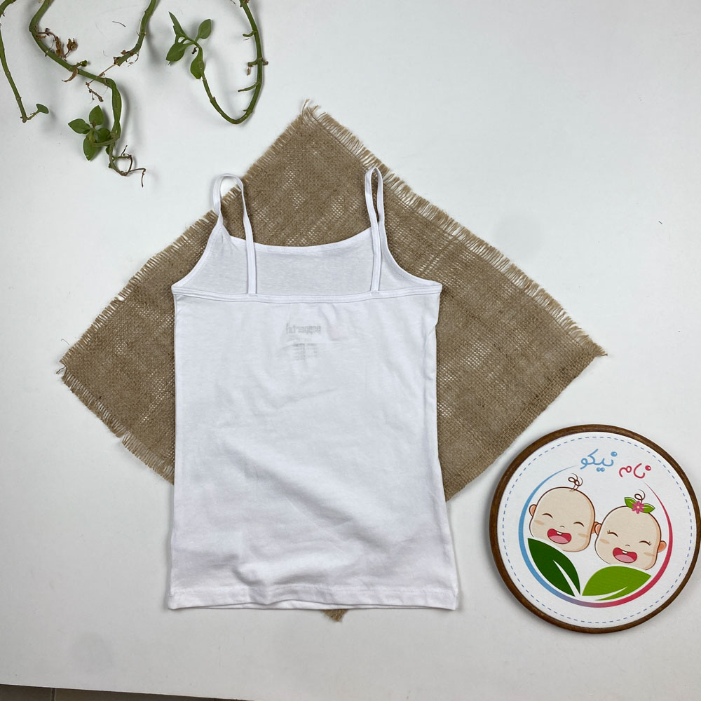 تاپ نخ پنبه برند Pepperts طرح ساده سفید رنگ