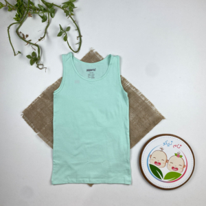 تاپ نخ پنبه پسرانه برند Pepperts طرح ساده سبز روشن رنگ