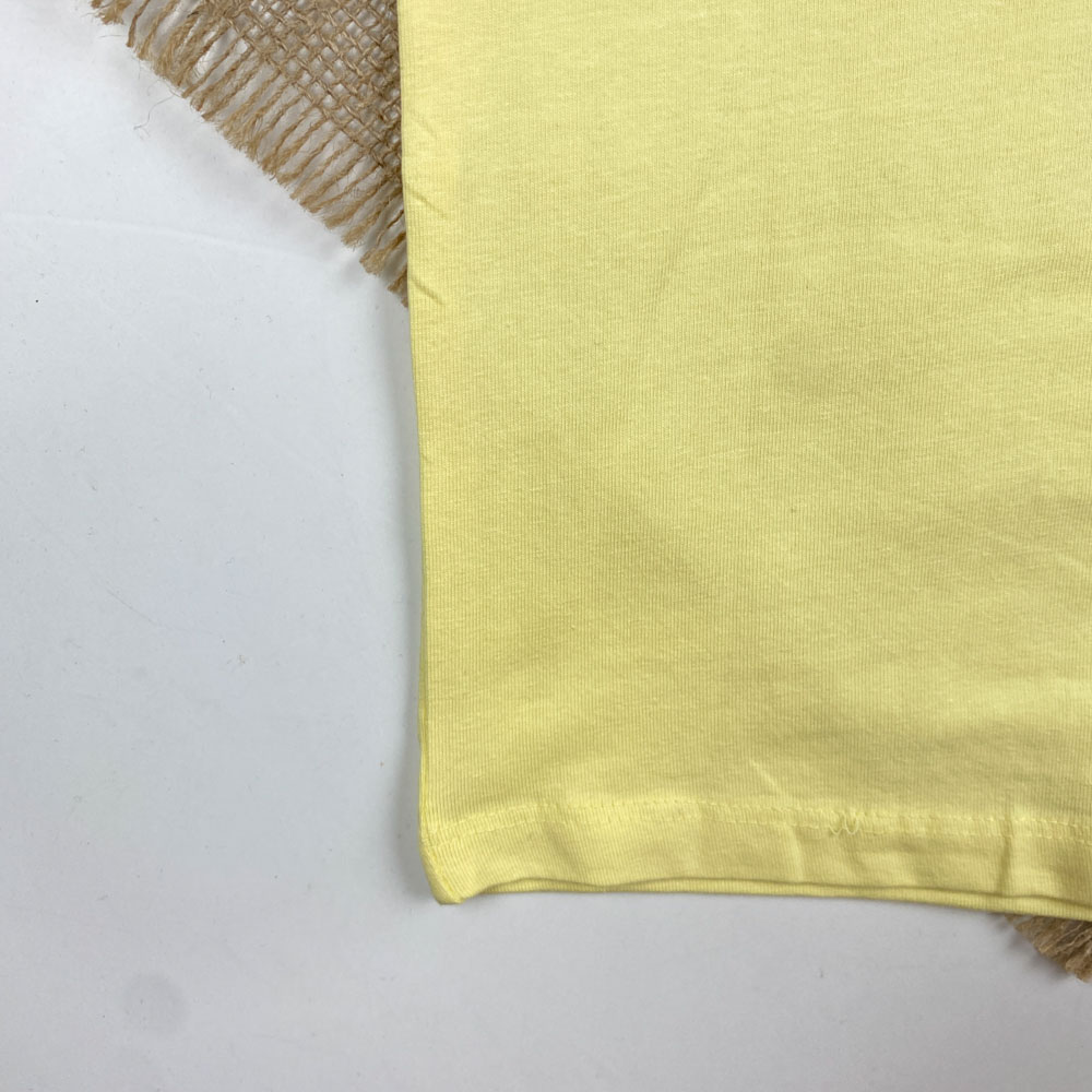 تاپ نخ پنبه برند لوپیلو طرح ساده زرد رنگ - 4 تا 6 سال