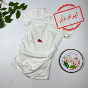ایراد دار _ تیشرت دخترانه آستین کوتاه طرح ساده یقه گرد نباتی رنگ - 6 تا 8 سال