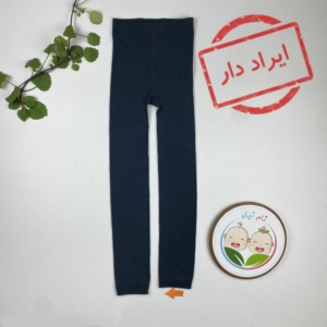 ایراد دار _ شلوار دخترانه طرح ساده کمرکش نوک مدادی رنگ - 6 تا 8 سال