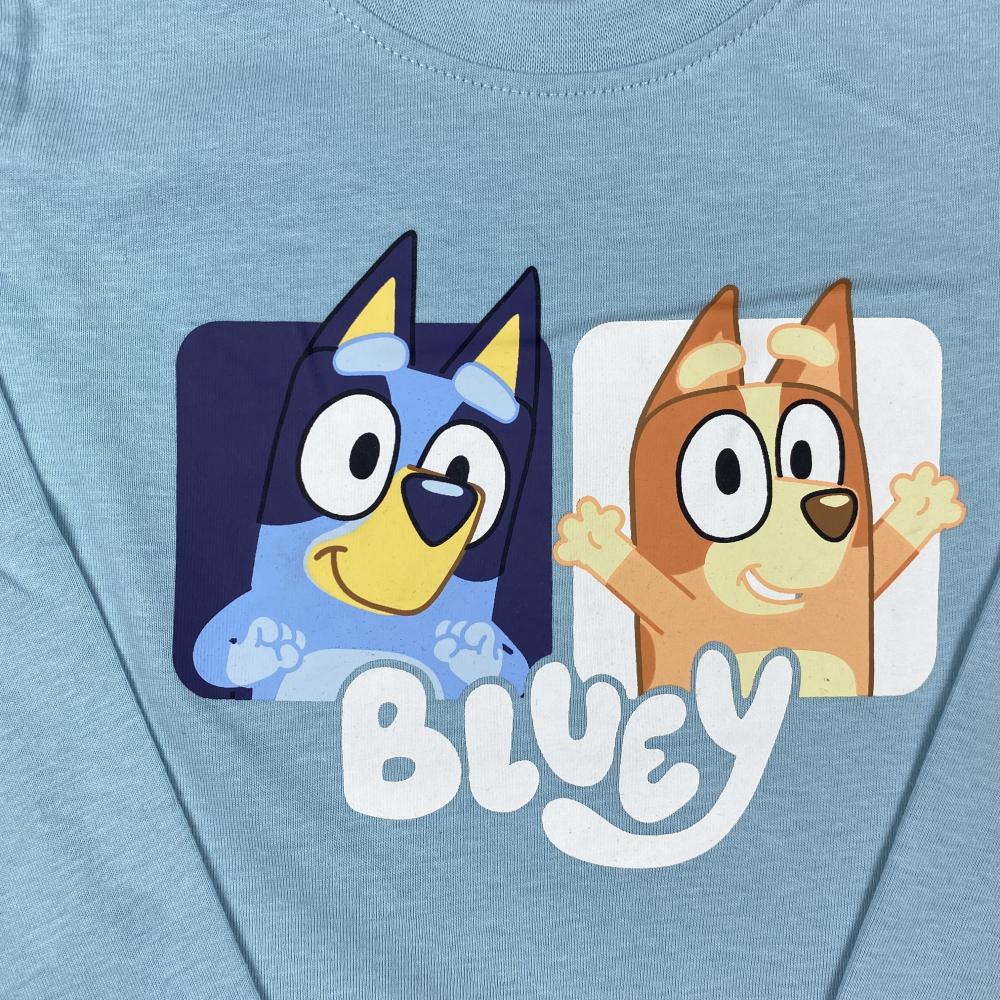بلوز نوزادی پسرانه آستین بلند برند BLUEY طرح BLUEY یقه گرد آبی رنگ - Image 6