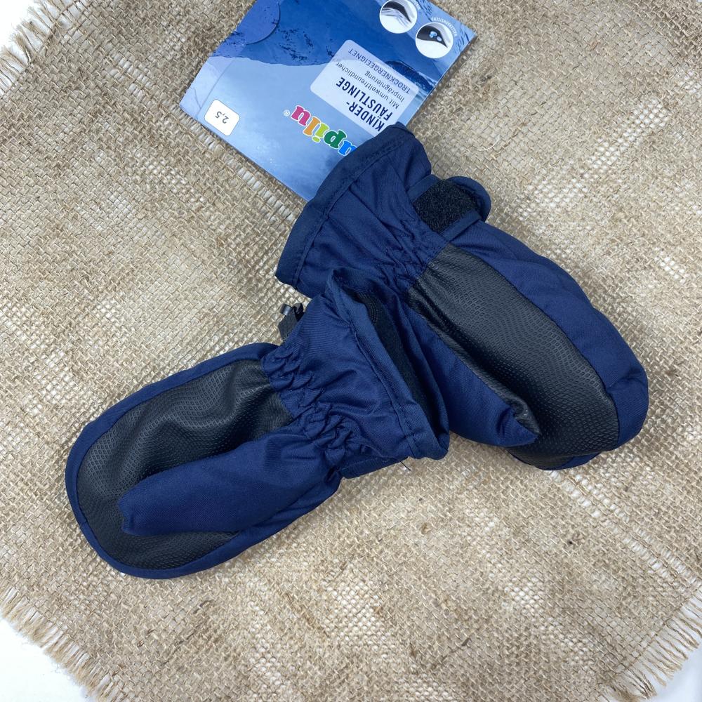 ست دستکش پسرانه طرح ساده شصتی چسبی تنظیم شو سرمه ای رنگ - تصویر 6