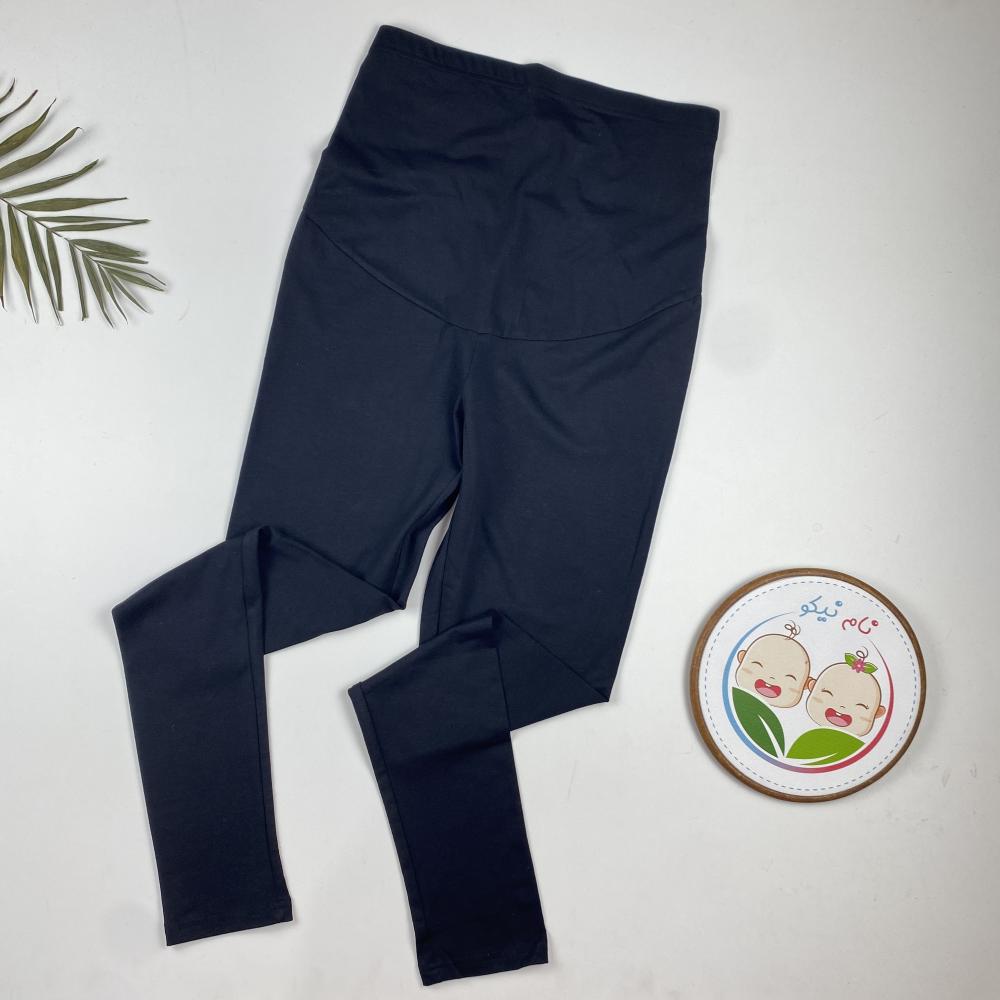 شلوار بارداری اسپرت برند esmara طرح ساده کمرکش مشکی رنگ