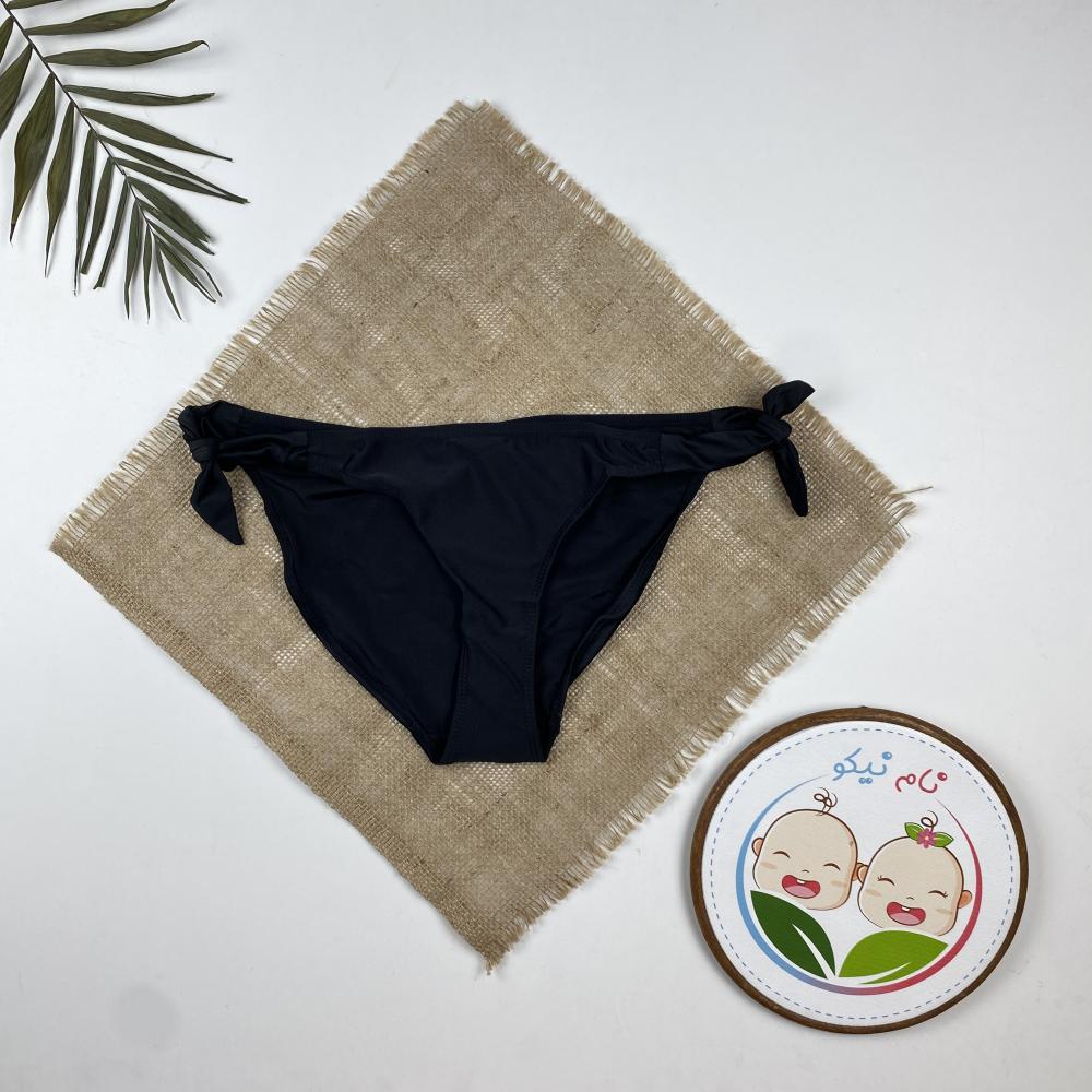 مایو اسپرت برند esmara طرح ساده کمر گره ای مشکی رنگ - تصویر 2