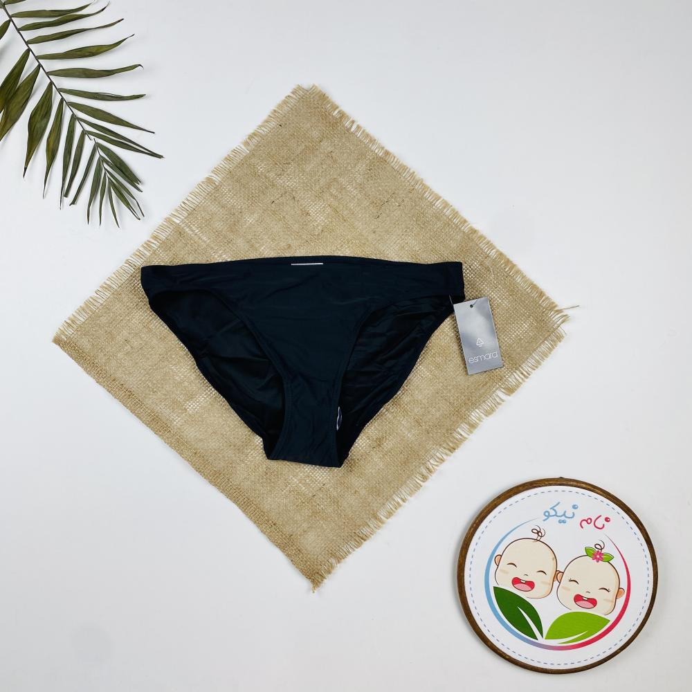 مایو اسپرت برند esmara طرح ساده کمرکش مشکی رنگ